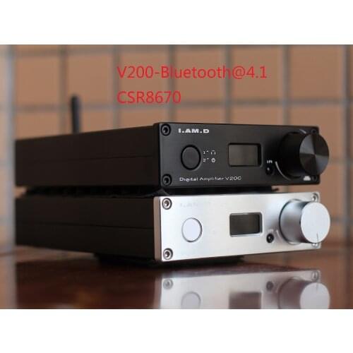 2019 I.AM.D V200BT Bluetooth@5.0 CSR8675 Support APTX HD Full Digital Audio Power Amplifier 150W*2 USB XMOS U208 24Bit/192KHz