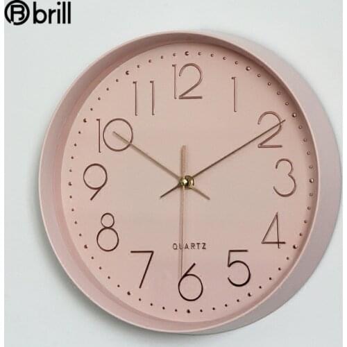 Nordic Decorative Wall Clock Living Room Simple Mute Wall Clock Modern Design Fashion Fresh Style Wall Clock Home Ornaments