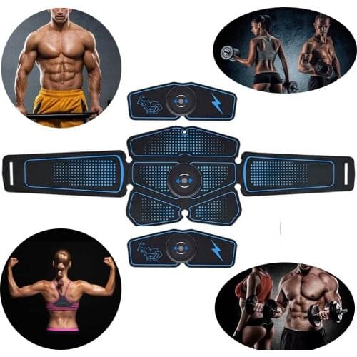 EMS Abdominal Muscle Trainer Fitness Equipment Exercise Stimulator Device Machine Body Slimming Burning USB Charging Home Gym