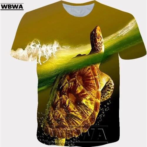 Funny animal turtle T-shirt 3D printed mens and womens T-shirts casual O-neck short sleeve Harajuku fitness boys and girls T-s