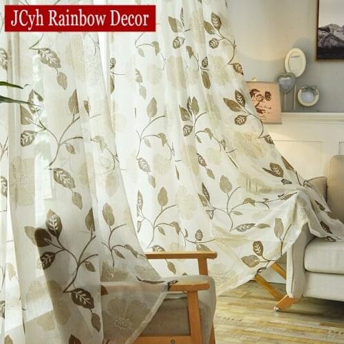 JCyh Rainbow Decor Curtains In The Bedroom On The Window