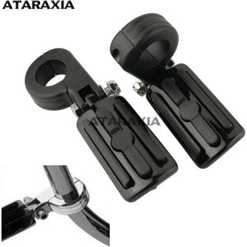 Motorcycle Highway Foot Pegs 32/38mm Engine Guards Crash Bar Footrest mount Clamps For Harley Sportster Dyna Softail XL 883 1200