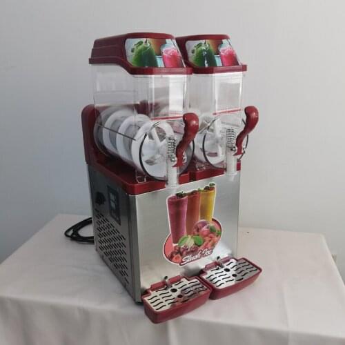 Commercial Snow Melting Machine Double Tank Smoothie Maker Electric Frozen Drink Slush Slushy Making Machine