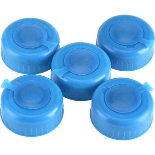 5pcs Gallon Water Bottle Cap Blue Gallon Drinking Water Bottle Screw On Caps Replacement Anti Splash Lids Dropshipping
