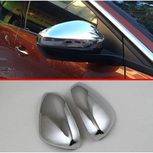 ABS Chrome Car Accessories Side Mirror Cover Trim Rear View Cap Overlay Molding Garnish For Peugeot 3008 2016 2017