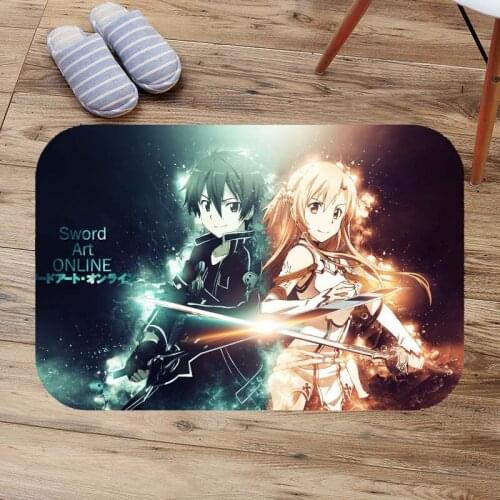 Sword Art Online doormat for entrance door custom bath bathroom rugs anti skid mats for living room bedroom kitchen use