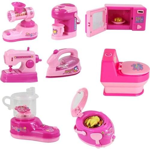 Kids Educational Simulation Mini Home Appliances with Light Pretend Play Toy