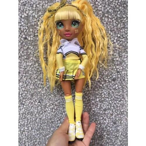 Original White Skin Doll Yoga Body Rainbow Doll Body Soft Hair Head Toy DIY Figures Doll DIY Planting Hair Bald Heads Toys