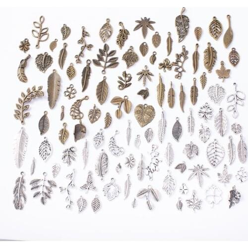 Mixing Leaves animal pendant Zinc alloy Pendant european Style jewelry findings 8134