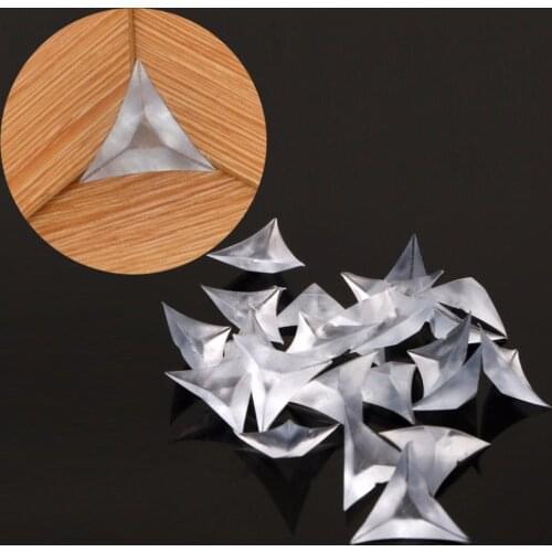 PP Clear Anti Dust Edge Triangles For Furniture Cabinet Drawer Corners 100PCS