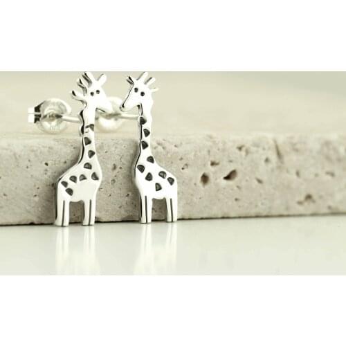 Daisies Cute Giraffe Stud Earrings Animal Jewelry For Birthday Party Gift Kids