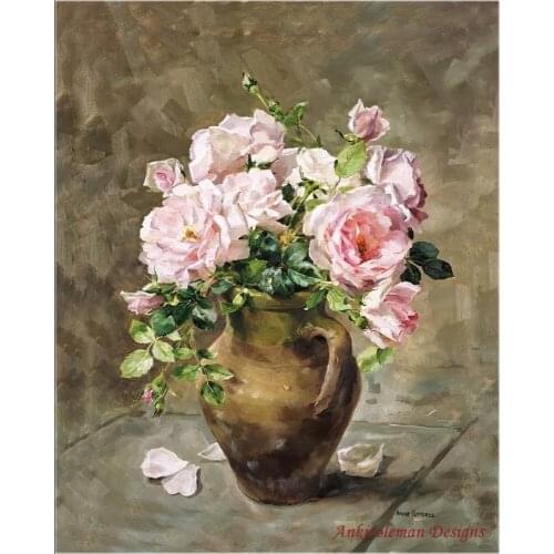 Needlework for embroidery DIY DMC High Quality - Counted Cross Stitch Kits 14 ct Oil painting - Wild Roses