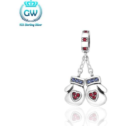 Silver 925 Jewelry Glove Bead Christmas Gift Family Jewelry Silver Charm Bracelets GW Brand Jewellery S352