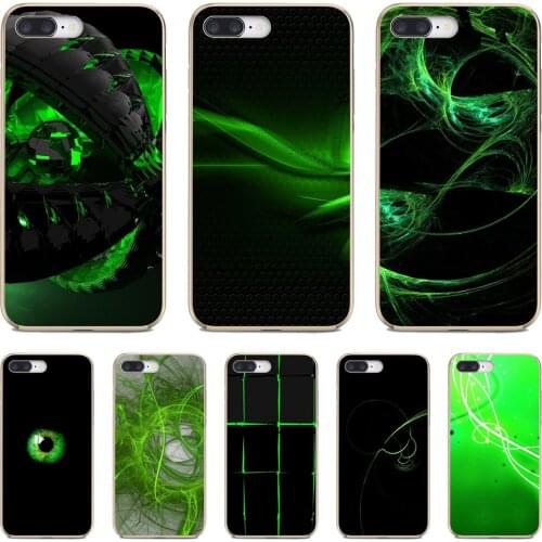 For Huawei Mate 20 30 40 7 8 9 10 Lite Pro P Smart 2018 2019 Plus G7 G8 Black-And-Lime-Green Silicone Phone Cover Bag