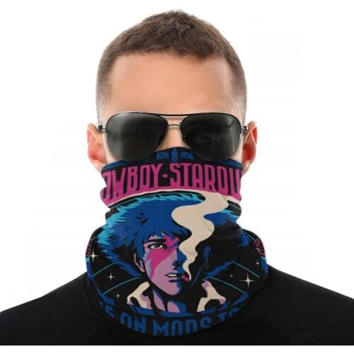 The Cowboy Bebops Magic Scarf Half Face Mask Unisex Halloween Neck Warmer Seamless Bandanas Versatility Headband Outdoor Hiking