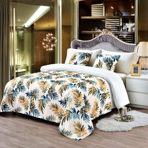 High-grade European Colorful Leaves Bed Runners Simplicity Flower Bed Spread Home Hotel Bedding Decoration Throw Runners