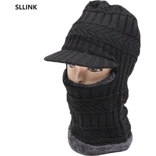 Winter outdoor warm knitted tiger hat dual-purpose hat face protection cold proof bicycle Knitted Hat Wool Hat winter hats