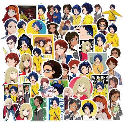 10/50PCS Anime WONDER EGG PRIORITY Graffiti Cartoon Stickers DIY Motorcycle Luggage Guitar Skateboard Waterproof Cartoon Kid St