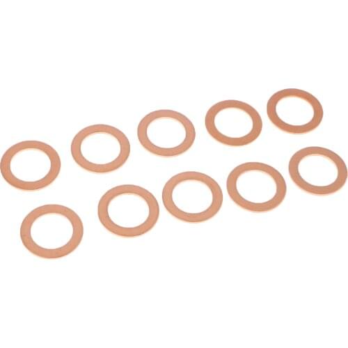 10 Pcs M14 Car Oil Drain Plug Gaskets Auto Oil Crush Washers/Drain Plug Gaskets For Ford ID/14mm OD/22mm Car Accessories