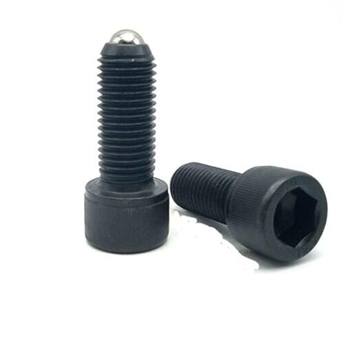 2pcs M10 Allen Cylindrical Ball plunger Light load type Cup head inner hexagon Wave bead screw bolt 15mm-50mm Length ZC108-1