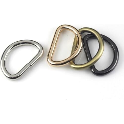 50pcs 1 1/4" 32mm Metal Open-end D ring Buckle for Webbing Backpack Leather Craft Bag Strap Purse Pet Collar Parts Accessorie