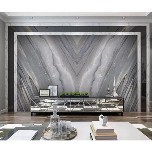 Abstract Geometric Grey Marble Wall Mural 3D Large Photo Wallpaper Bedroom Home Wall Decor Novelty Wall Paper Brick Wallpaper
