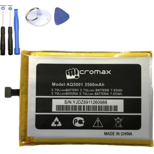 3500mAh AQ5001 battery for micromax AQ5001 zaw1055qaa Baterij Batterie Mobile Phone Batteries