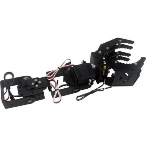 Free Shipping 1 Set DIY Racing Robot Arm 500g Mechanical Arm With Hand Paw LD-1501MG LDX-335 Digital Servo Set Spare Parts