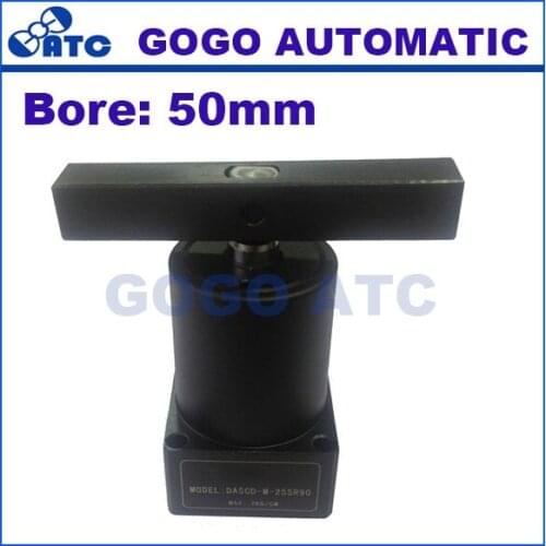 Double acting clamp Left / Right rotation pneumatic cylinder HSR/HSL-50-D 50mm bore rotating clamping cylinder 90 degree angle