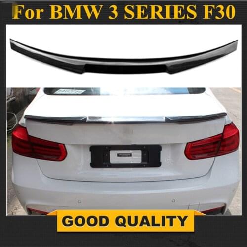 F30 M4 Look Spoiler Carbon Fiber Rear Wing Back For BMW 3 Series F30 F80 M3 2012 - IN F35 4-Door Sedan 316i 320i 328i 335i 330i