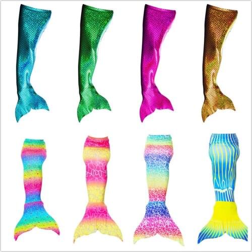 Mermaid Tail + Monofin Swimmable Adult Women Girls Boys Princess Dress Cos Gift