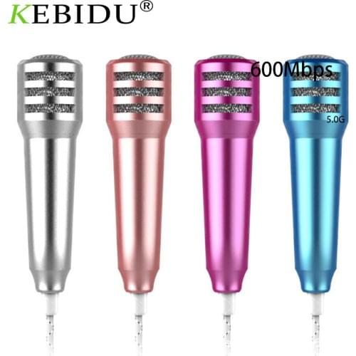 Kebidu Portable 3.5mm Stereo Studio Mic KTV Karaoke Mini Microphone For Smart Phone Laptop PC Desktop Handheld Audio Microphone