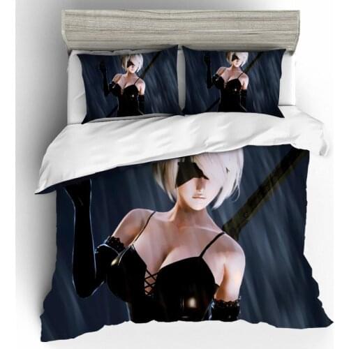 Anime Sexy Girl 2B Edredon Bedding Sets Duvet Cover Home Textile Single Queen King Size Bedding Se Pillow cases Bed Linen