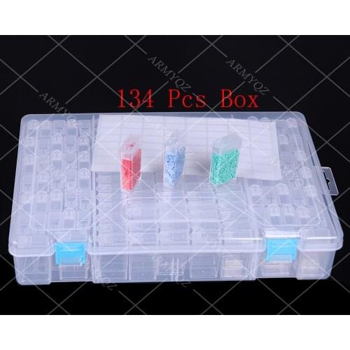 PDMDOG 134/28 pcs Diamond Painting Tools Accessories Storage Box Beads Container Diamond Embroidery Stone Diamont Mosaic Box