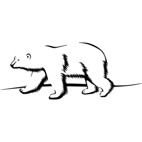 Cute Polar Bear Cartoon Decals Fashion Body Decoration Waterproof Pvc Sunscreen Auto Stickers Black/white/red/laser/silver