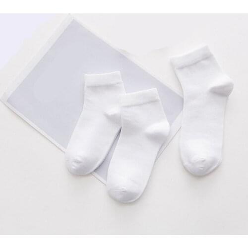 5 Pairs Baby Socks Boys Girls White Thin Socks Cotton Soft Newborn Children Comfortable Sock Kids Students School Sport Clothes