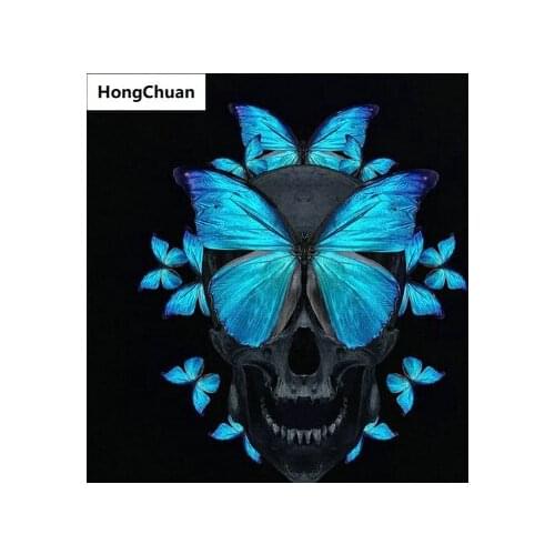 New product beautiful skull diamond painting DIY mosaic handmade 5D diamond embroidery cross stitch kit home decorationChristmas