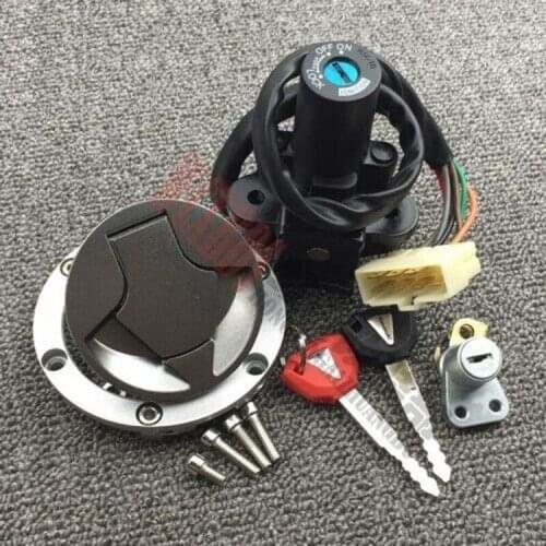 Ignition Switch Fuel Gas Cap Seat Lock Keys Set for Kawasaki Ninja EX250 08-14 EX300 13-17 ER250 ER300 Z250 Z300 13-16