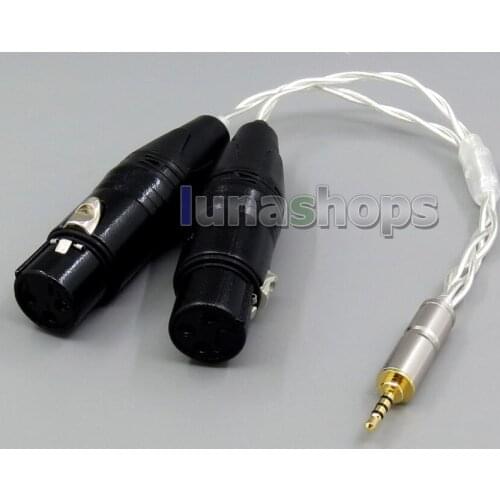 Silver Plated Shielding 2.5mm TRRS TO 2 XLR Female Adapter Cable For Astell&Kern AK240 AK380 AK320 DP-X1 LN006084