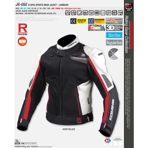 Hot Sales!Komine JK092 Motorbike Downhill Bike Cycling Motorcycle Mens Mesh Jacket