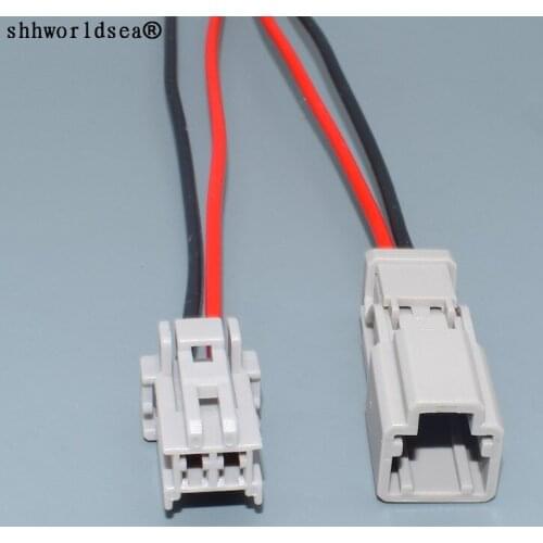 Shhworldsea 2 pin way 2.2mm male female auto wire connector 6098-0239 6098-0240 for Nissan Honda trunk car lock plug