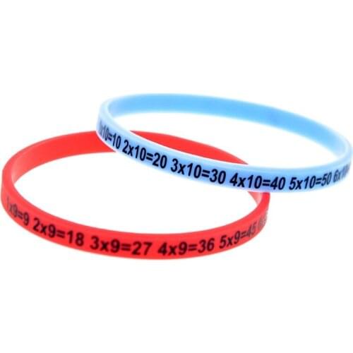 12 Colors Silicone Bracelets Multiplication Table Children Education School Toys