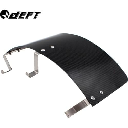 DEFT Stainless Steel Carbon Fiber Style Racing Car Cold Air Intake Cone Sport Air Filter Cover Heat Shield For 2.5''-5'' Neck