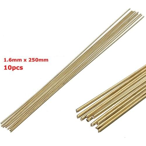 10pcs/lot Welding Solder Rods 250mmx1.6mm Gold Sifbronze Brazing Welder Rods Brass K Gold Platinum Jewelry for Welding Tools