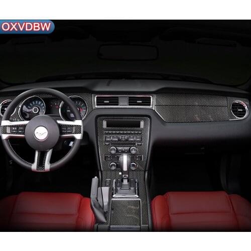 Carbon Fiber for Ford Mustang 2009 2010 2011 2012 2013 LHD RHD Accessories Interior Trim Decoration Cover Sticker Car Styling