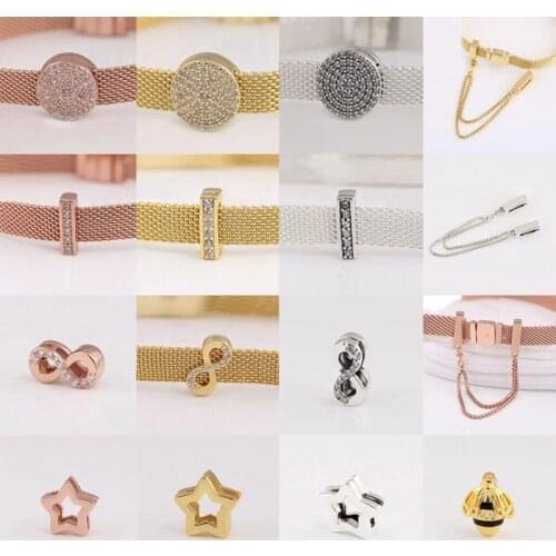 High quality 925 SILVER Fashion Clip Beads Bracelets for Women Fit reflexions bracelet charms women Jewelry