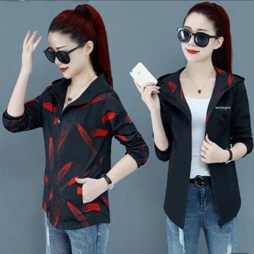 New Spring And Autumn WOMENS Coat Womens Zip-up Shirt Hooded Both Sides Wear Jacket Women Windbreaker twotwinstyle clothes