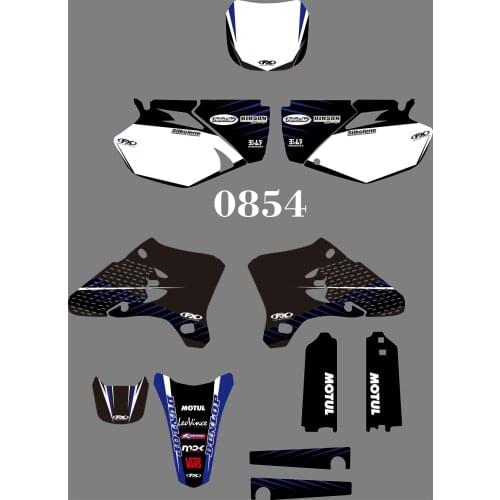 0854 Motorcycle Team Graphic & Backgrounds Decal Sticker Kits for YAMAHA YZ250F YZ450F 2003 2004 2005