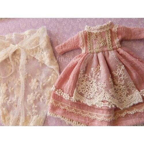 1PCS Retro Western Dress for ICY Blyth, Licca, Azone Doll Clothes Accessories