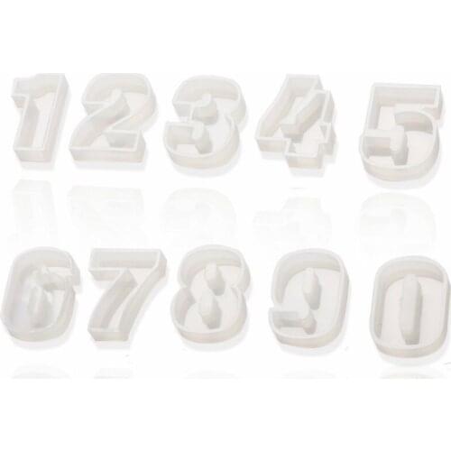 3D 0-10 Number /Digit Shape Silicone Cake Mold ,Cupcake Cookie Chocolate Kitchen Baking Mould Fondant Cake Decorating Tools